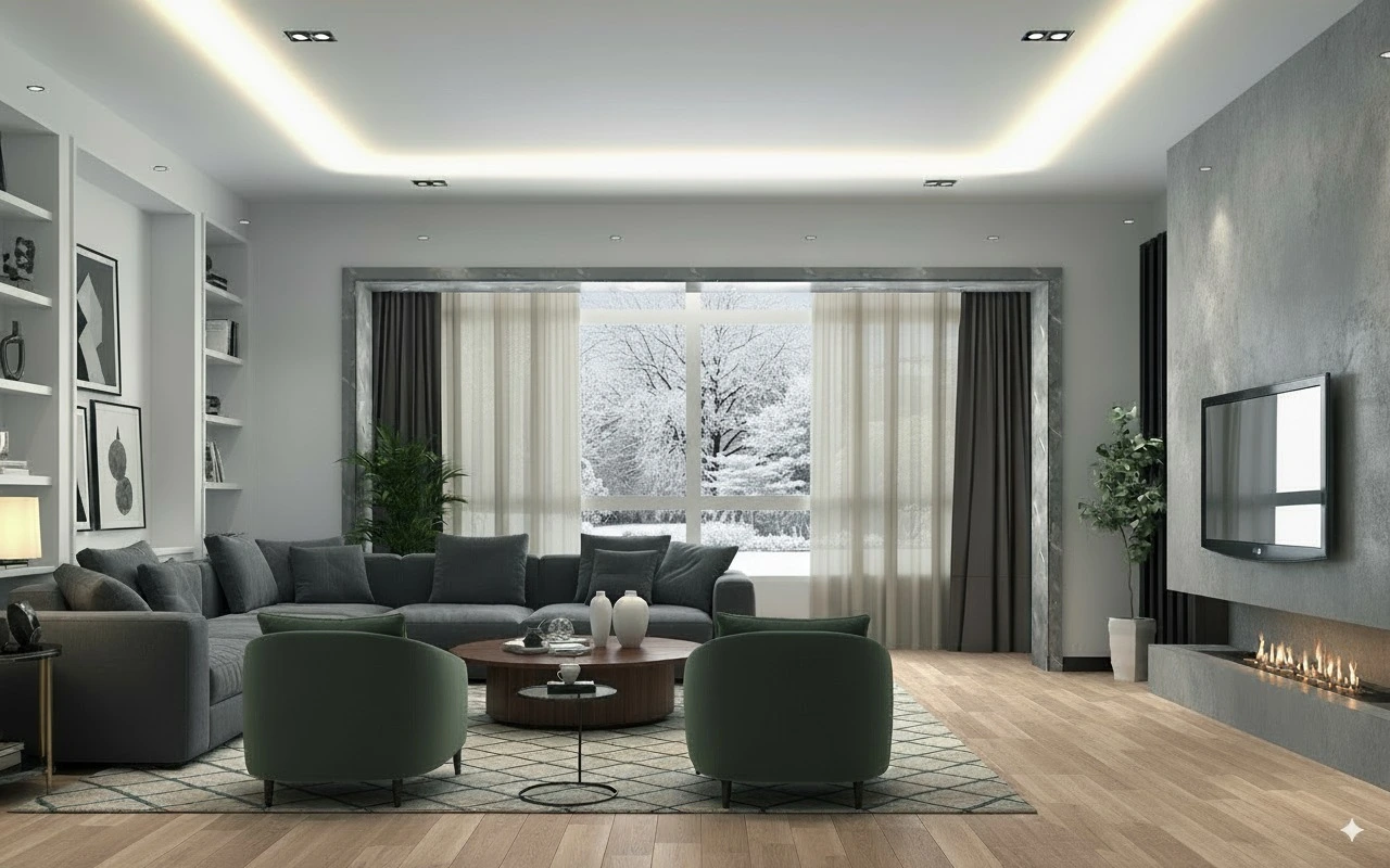 Scène d'hiver pour la zone de confort